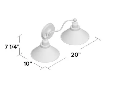 Euclid Light Dust Bronze Armed Sconce 3D model