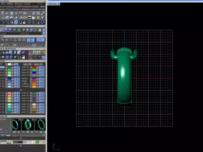 Fluid Modern Gold Ring with Open Structure and Stone Details 3D print model