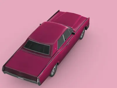 Lincoln Continental Sedan 1968 Low-poly 3D model