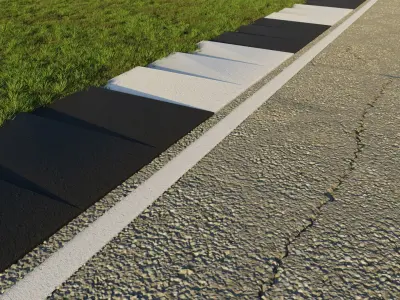 Track Kerb - Array and Curve Modifier - Silverstone Style 3D model