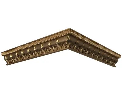 Cornice Decoration Molding 049 270 Degree Low-poly 3D model