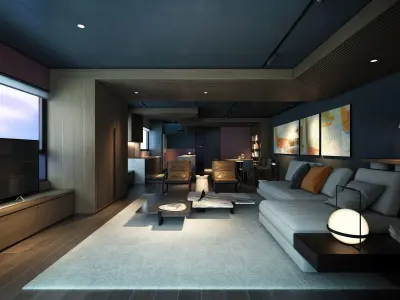 AQUAN Livingroom Interior 3D model