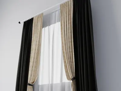 Curtains 01 collection 3 3D model