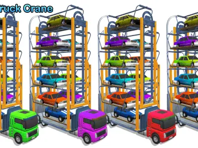 Parking Truck crane 3D model