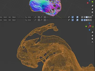 Art Water Low-poly 3D model