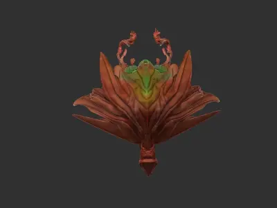 Insectoid Head Free 3D model