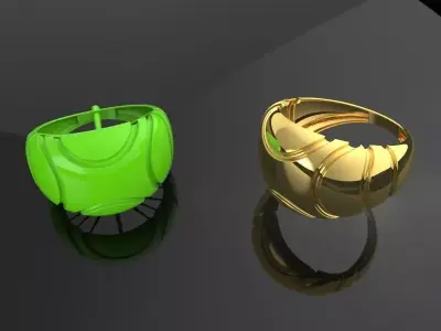 Simple but elegant rings 3D print model