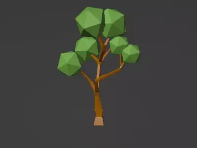 Low poly tree polygonal Free low-poly 3D model purchase