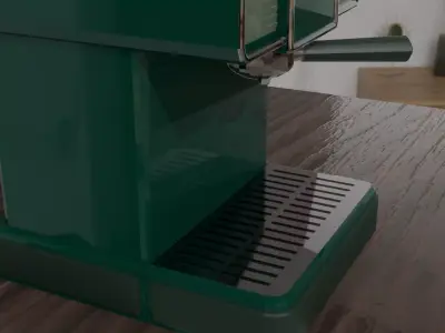Modelo 3D de Cafetera Espresso Moderna - Estilo Retro 3D model