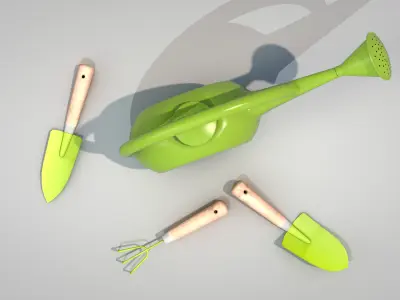 Garden Tools Set 3D model