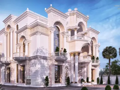 Classic villa components 3d Models Low-poly 3D model