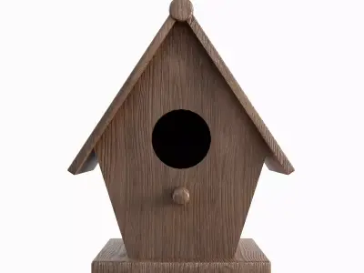 Wooden Birdhouse Pack D 3D Model Collection