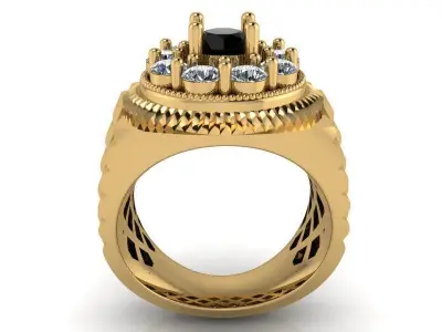 Diamond Watch Style Ring 2131 3D print model