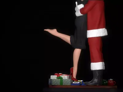 Romantic Candle-Head Santa 3D Printable Sculpture 3D print model