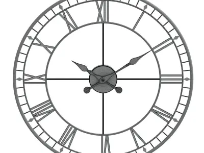 WALL CLOCK BLACK 3D model