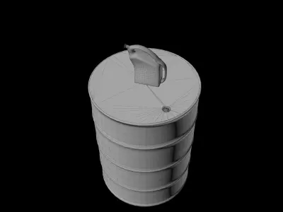 OIL-DISH 3d model barrel of oil Free 3D model