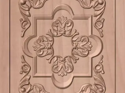 Decorative floral baroque  CNC 3D print model