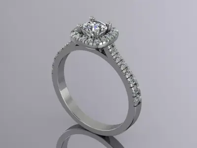 Jewelry Diamond Ring Gold Brand 3D print model