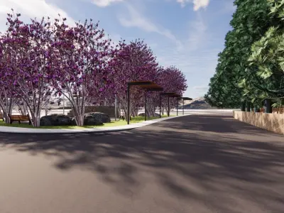 Open sports and entertainment complex 3D model