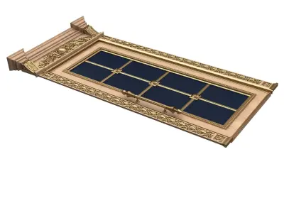 Carved Door Classic 01102 Wood Low-poly 3D model