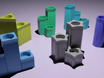 3d printable home decorative Candle holders 3D print model