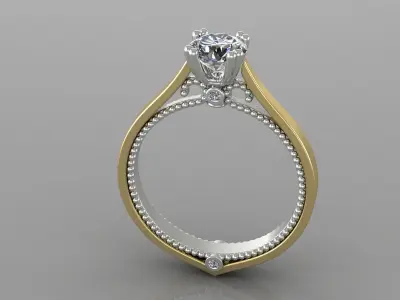 Woman ring 18 3D print model