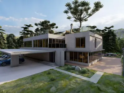 Casa Scene-villa-modern house 3D model