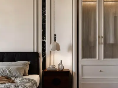 Elegant French Style Bedroom 95 3D model