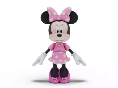 Minnie Mouse Low-poly 3D model