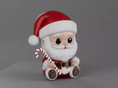 Baba Noel - Cute Stylized Santa Claus  3D model