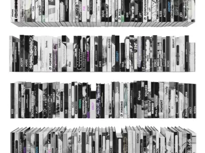 Books 150 pieces 2-7-5 Low-poly 3D model