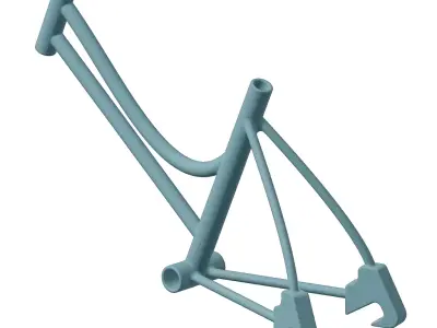 Plastic Premium Ladies Bicycle Frame Toy 3D model