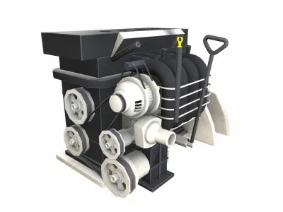 Car Engine Low Poly Low-poly 3D model