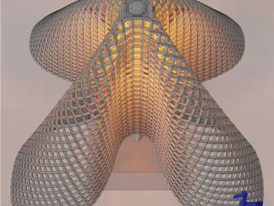 Sci-Fi Desk Lamp - Futuristic Lighting Model 3D model