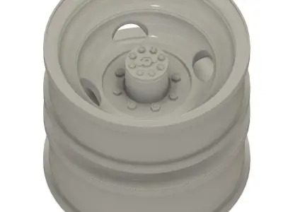 3d printable truck wheels dual rear 3D print model