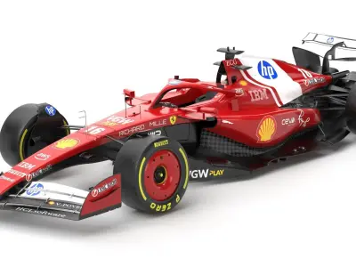 SF-25 F1 2025 Formula 1 Race Car PBR 3D model