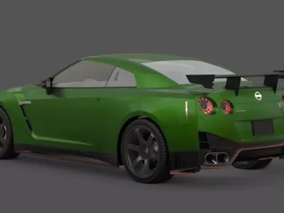 Nissan GT-R R35 3D Model Godzilla Twin-Turbo V6  3D model