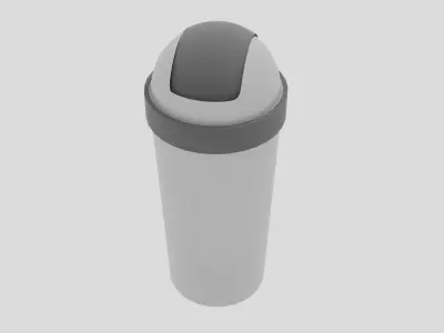 low-poly street trash can Free low-poly 3D model