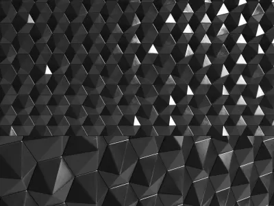 3D panels Hexagons 3D model