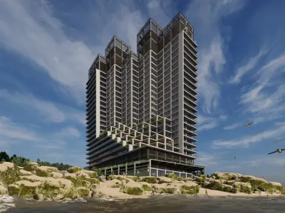 Mixed Use 27 Storey Building 3d Model 3D model