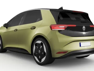 Volkswagen ID3 2024 Low-poly 3D model