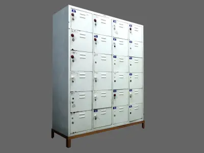 Lockers Low-poly 3D model