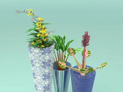 Flower Pots 3D model