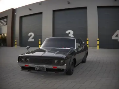 Nissan Skyline 1973 Low-poly 3D model