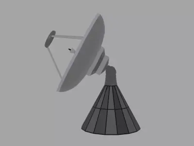 Satellite Low-poly 3D model