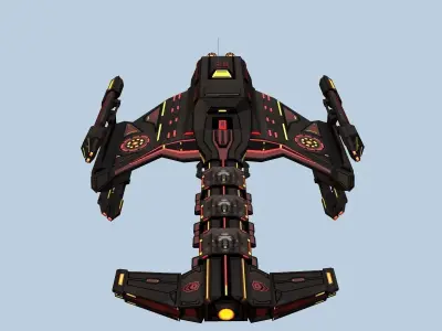 Spaceship EVO Low-poly 3D model