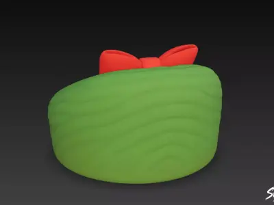 Christmas Wreath Chai Low-poly 3D model