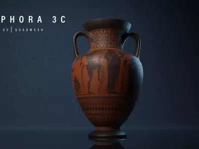 Ancient Greek Amphora Free 3D model