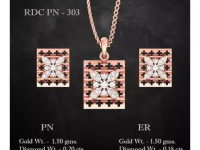 Pendant Earrings combo - 303 3D print model