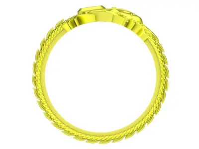 Luxury Dragon Ring with Round Gemstone 3D Model  4316 3D print model